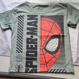 Marvel Kids Spider-Graphic Tee in Light Green and Red it is new